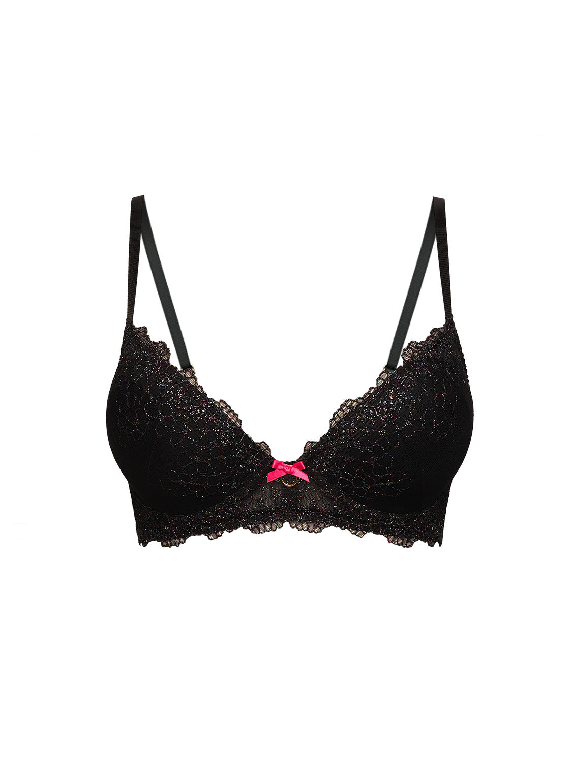 black rainbow opal foam bra