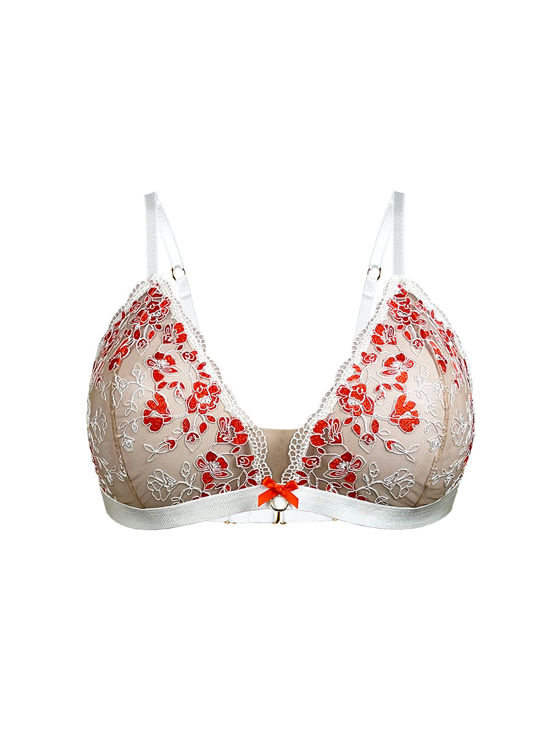 orange carnelian triangle bra