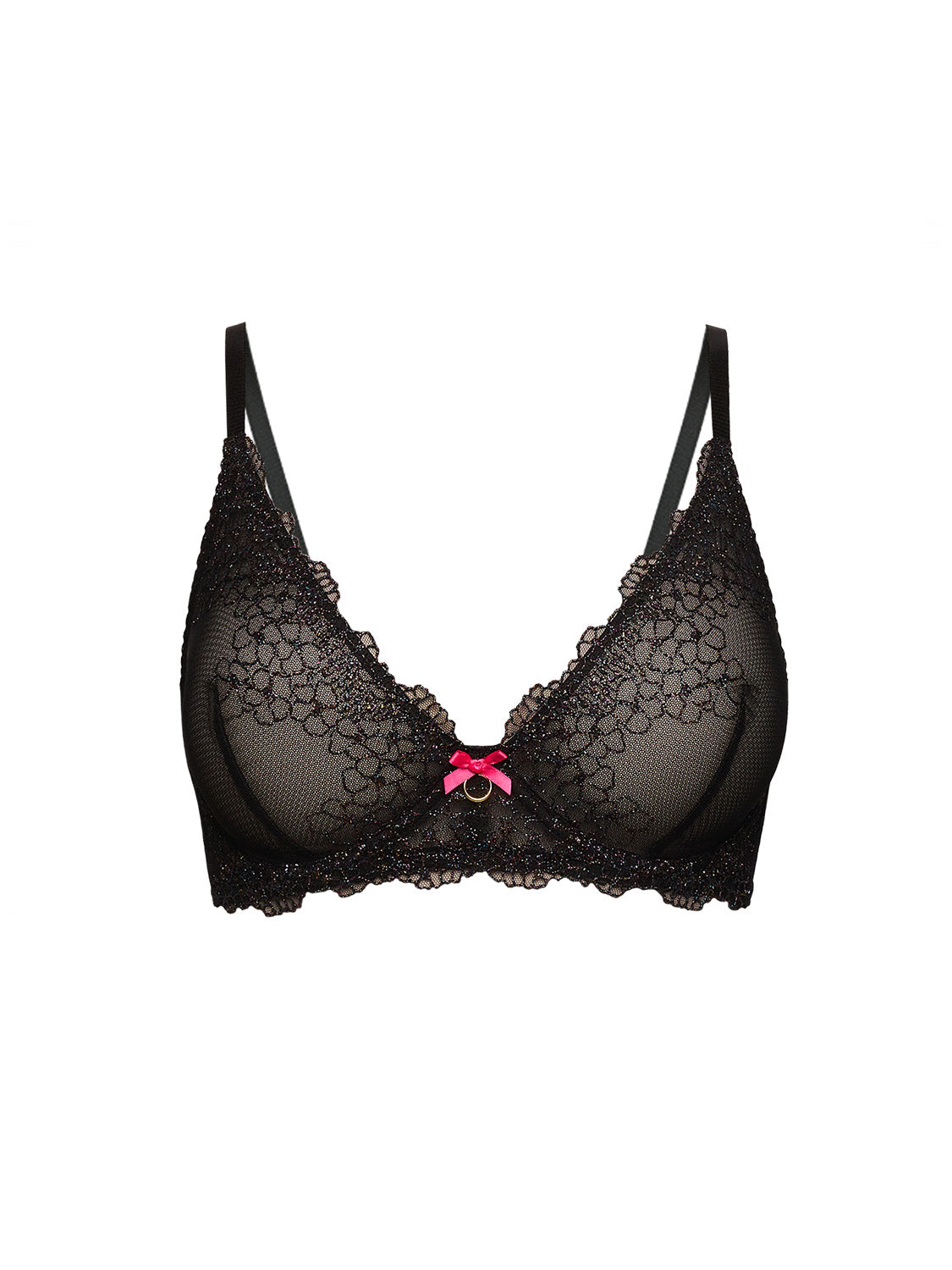 black rainbow opal wire bra