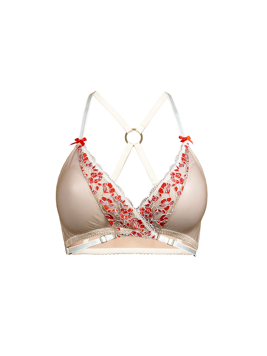 orange carnelian big triangle bra
